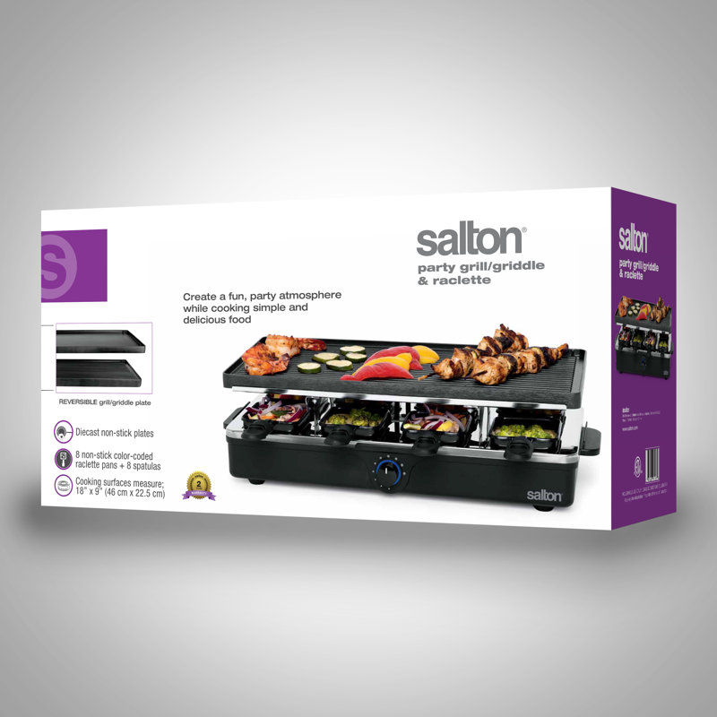 Salton 20.3'' W x 9.6'' D Indoor/Outdoor Use 0 Burner Flat Top